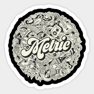 Vintage Circle - Metric Sticker